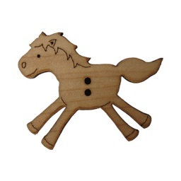 bouton bois cheval country fabrication artisanale française Au p'tit Bonheur broderie patchwork point de croix