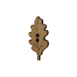 bouton bois feuille chêne arbre fabrication artisanale française Au p'tit Bonheur broderie patchwork point de croix