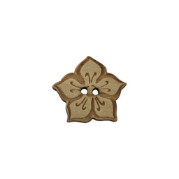 bouton bois fleur fabrication artisanale française Au p'tit Bonheur broderie patchwork point de croix