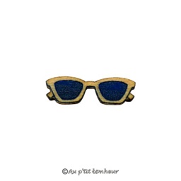 bouton bois lunettes soleil vintage au p'tit bonheur broderie patchwork made in france alsace