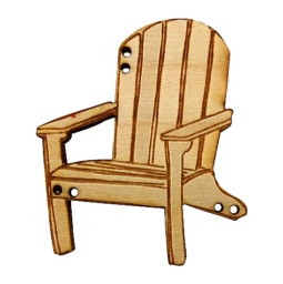 bouton bois fauteuil vintage plage fabrication artisanale française Au p'tit Bonheur broderie patchwork point de croix