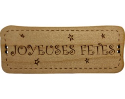 bouton bois joyeuses fêtes noël nouvel an bonne année fabrication artisanale française Au p'tit Bonheur broderie patchwork point de croix